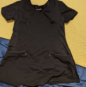 Yoga black scrub top